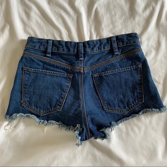 free people denim shorts - Picture 2 of 3